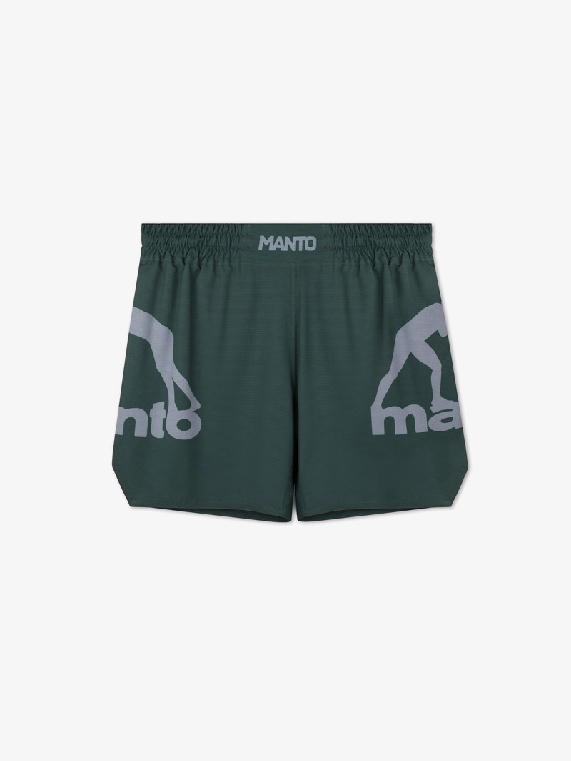 MANTO LOGO DUAL FIGHT SHORTS-green